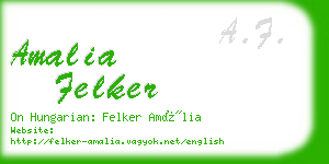 amalia felker business card